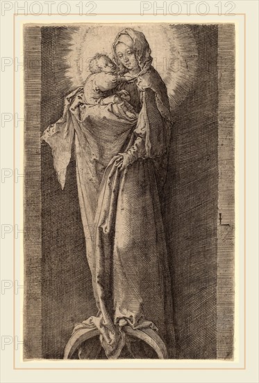 Lucas van Leyden (Netherlandish, 1489-1494-1533), The Virgin in the Niche, c. 1518, engraving