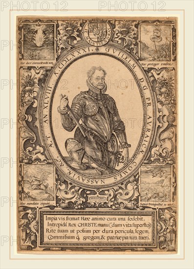 Hendrik Goltzius (Dutch, 1558-1617), William, Prince of Nassau-Orange, 1581, engraving