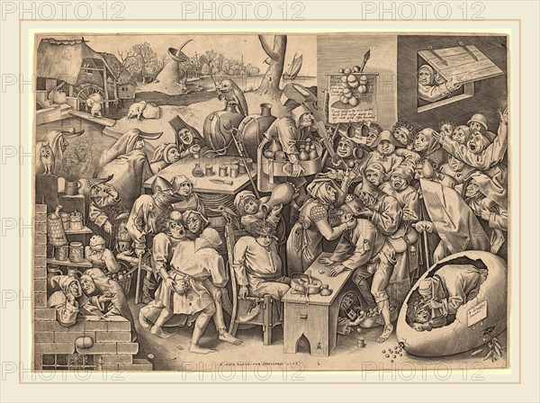 Pieter van der Heyden after Pieter Bruegel the Elder (Flemish, active c. 1551-1572), The Witch of Malleghem, published 1559, engraving