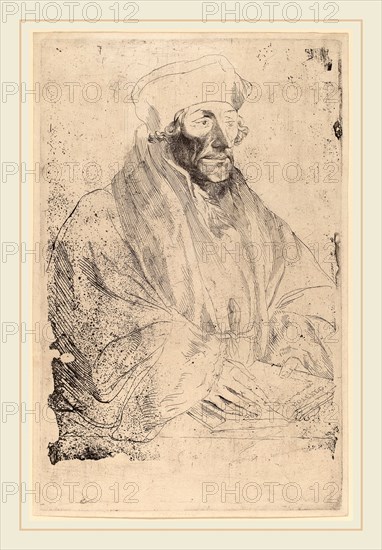 Sir Anthony van Dyck after Hans Holbein the Younger (Flemish, 1599-1641), Erasmus of Rotterdam, probably 1626-1641, etching
