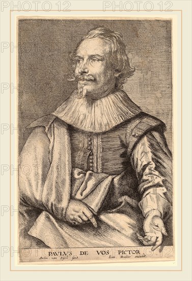 Sir Anthony van Dyck and Attributed to Joannes Meyssens (Flemish, 1599-1641), Paul de Vos, probably 1626-1641, etching