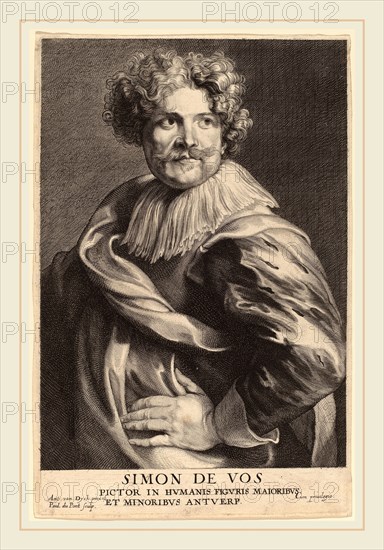 Paulus Pontius after Sir Anthony van Dyck (Flemish, 1603-1658), Simon de Vos, probably 1626-1641, engraving