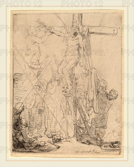 Rembrandt van Rijn (Dutch, 1606-1669), The Descent from the Cross: a Sketch, 1642, etching and drypoint