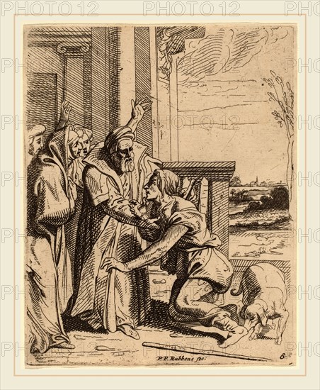 Theodoor van Thulden after Sir Peter Paul Rubens (Flemish, 1606-1669), The Prodigal Son Received by His Father, etching