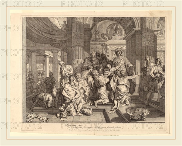 Gerard de Lairesse (Dutch, 1641-1711), Joseph Reveals Himself to His Brothers, engraving with etching
