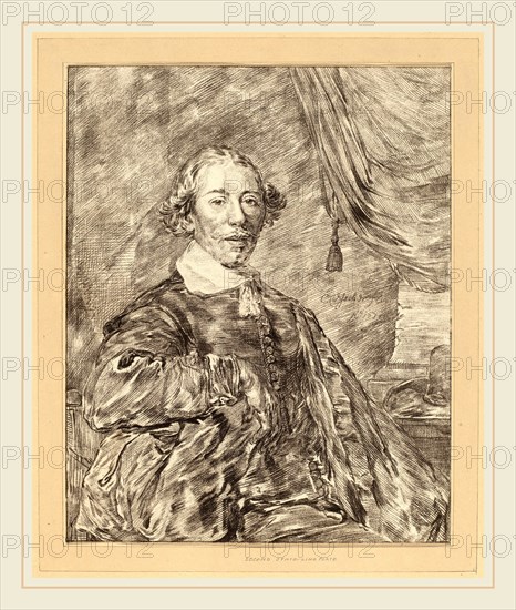 Cornelis Ploos van Amstel and Johannes Kornlein after Cornelis Visscher (German, died 1772), Portrait of a Seated Man, 1771, transfer technique