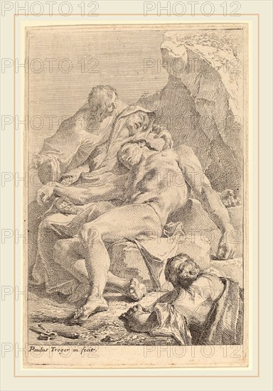 Paul Troger (Austrian, 1698-1762), PietÃ , 1720s, etching on laid paper