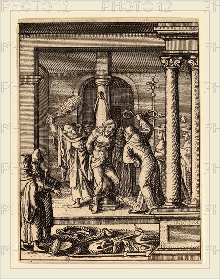 Wenceslaus Hollar (Bohemian, 1607-1677), The Scourging, etching