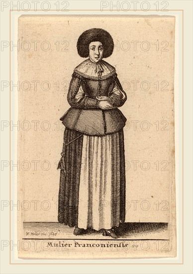 Wenceslaus Hollar (Bohemian, 1607-1677), Mulier Franconiensis, 1643, etching