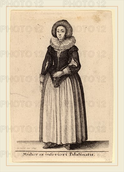 Wenceslaus Hollar (Bohemian, 1607-1677), Mulier ex inferiori Palainatu, 1643, etching