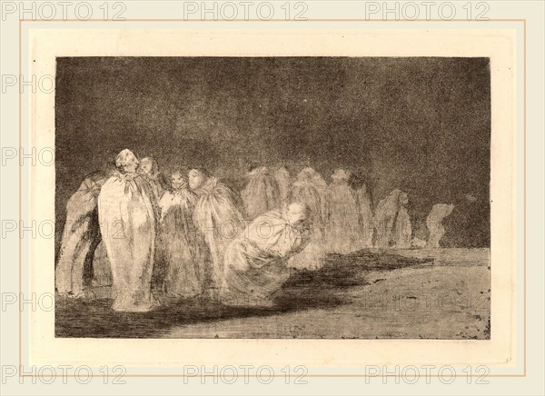 Francisco de Goya, Los ensacados (The Men in Sacks), Spanish, 1746-1828, in or after 1816, etching and burnished aquatint [trial proof printed posthumously circa 1854-1863]