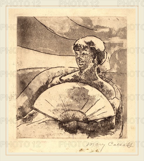 Mary Cassatt, In the Opera Box (No. 3), American, 1844-1926, c. 1880, soft-ground etching and aquatint