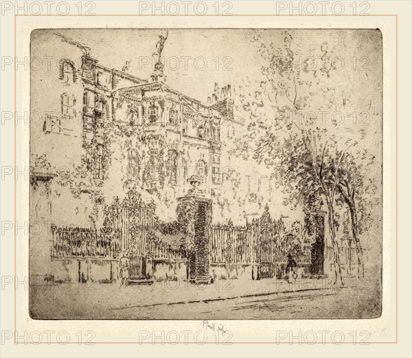 Joseph Pennell, Rossetti's House, American, 1857-1926, 1906, etching