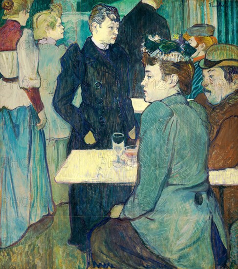 Henri de Toulouse-Lautrec (French, 1864-1901), A Corner of the Moulin de la Galette, 1892, oil on cardboard