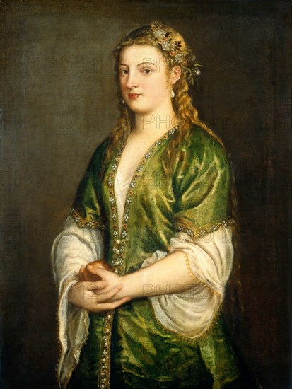 Titian (Italian, c. 1490-1576), Portrait of a Lady, c. 1555, oil on canvas