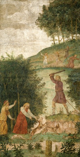 Bernardino Luini, Cephalus Punished at the Hunt, Italian, c. 1480-1532, c. 1520-1522, fresco