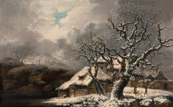 A Winter Landscape Signed and dated, lower left: "G Smith Chichester 1750", George Smith, 1714-1776, British