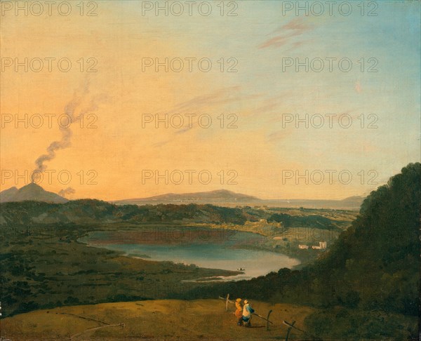 Lago d'Agnano with Vesuvius in the distance, Italy, Richard Wilson, 1714-1782, British