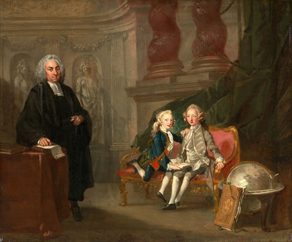Prince George and Prince Edward Augustus, Sons of Frederick, Prince of Wales, with Their Tutor Dr. Francis Ayscough, Richard Wilson, 1714-1782, British