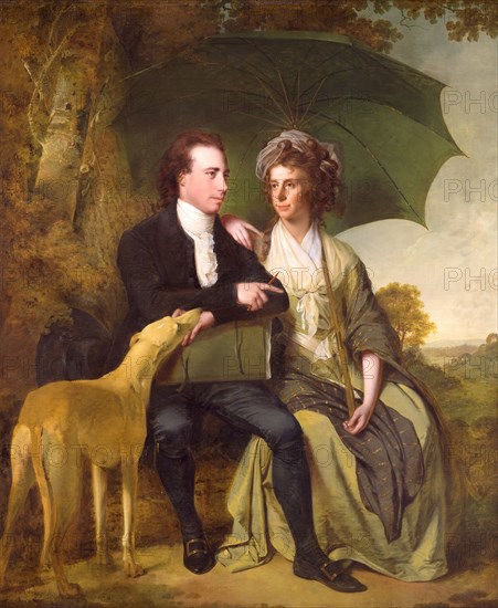 The Rev. and Mrs. Thomas Gisborne, of Yoxhall Lodge, Leicestershire Signed and dated in black paint, lower right: "I. Wright Pinx^t. 1786", Joseph Wright of Derby, 1734-1797, British