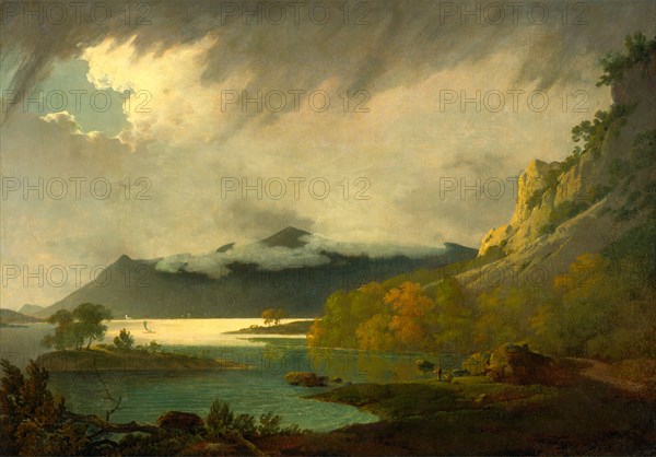 Derwent Water, with Skiddaw in the distance, Joseph Wright of Derby, 1734-1797, British