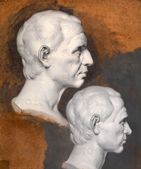 Studies of a Classical Bust A Study after an Antique Bust in Two Positions, Joseph Wright of Derby, 1734-1797, British