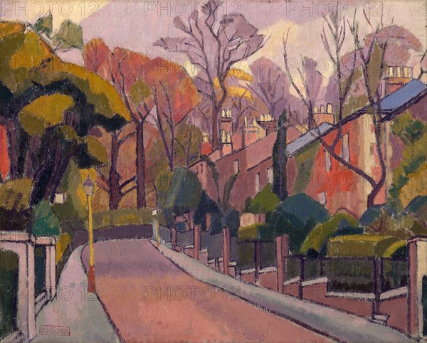 Cambrian Road, Richmond Signed, stamped in violet paint, lower left: "S.F.GORE", Spencer Frederick Gore, 1878-1914, British