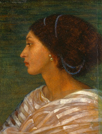 Head of a Mulatto Woman (Mrs. Eaton) Head of a mulatto woman Signed and dated, upper left: "Joanna M Wells 1861", Joanna Boyce Wells, 1831-1861, British