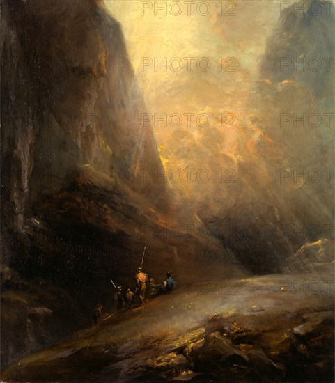 Mountain Landscape with Banditti, Elias Martin, 1739-1818, Swedish