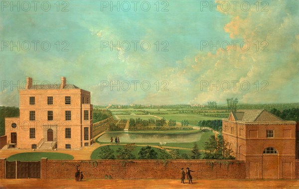 The Hermitage The Hermitage North End Road, London A View of Mr. Foote's Villa at North End, unknown artist, 18th century, British