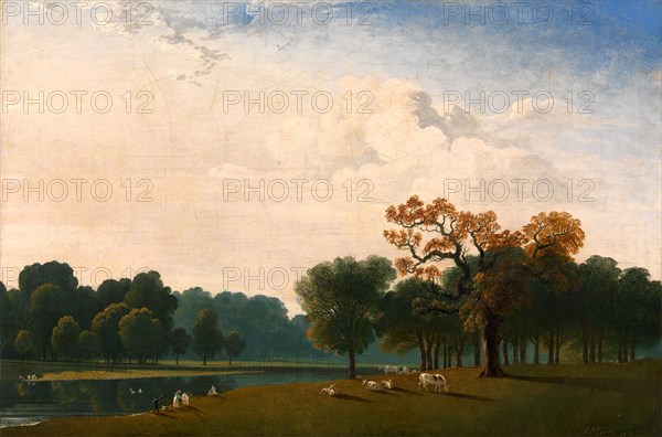Kensington Gardens London A view of the serpentine Signed and dated, lower right: "J Martin 1815", John Martin, 1789-1854, British