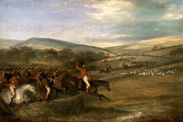 The Berkeley Hunt, 1842: Full Cry Signed and dated, lower center: "F. C. Tu[?] | 1842", Francis Calcraft Turner, active 1782-1846, British