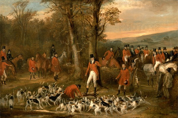 The Berkeley Hunt, 1842: The Death Signed and dated, lower right: "F. C. Turner | 1842", Francis Calcraft Turner, active 1782-1846, British