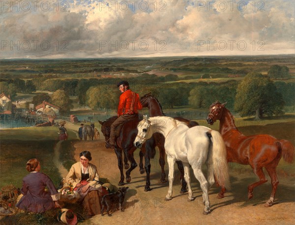 Exercising the Royal Horses Signed and dated, lower right: "JF Herring [?Ser?] | 1847-55", John Frederick Herring, 1795-1865, British