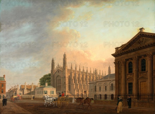 King's Parade, Cambridge, Thomas Malton the Younger, 1748-1804, British