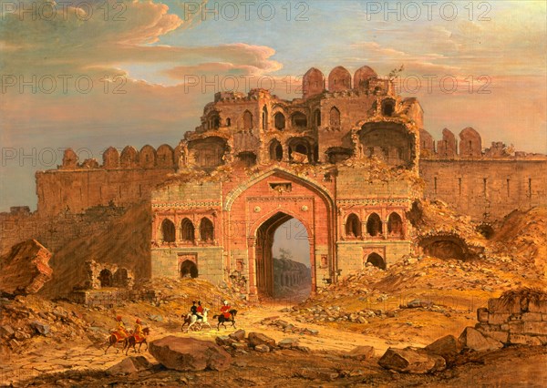 Inside the Main Entrance of the Purana Qila, Delhi A View from the Inside of the Main Entrance of the Purana Qila, Delhi Signed and dated, lower left: "RS 1825 [?]", Robert Smith, 1787-1873, British