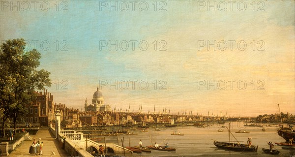 The Thames from the Terrace of Somerset House, Looking toward St. Paul's The Thames from the Terrace of Somerset House, Looking toward Saint Paul's The City from the Terrace of Somerset House A View of London -- Looking towards St. Paul's, taken from the Gardens of Old Somerset House The Thames from the terrace of Somerset house, looking downstream, Canaletto, 1697-1768, Italian