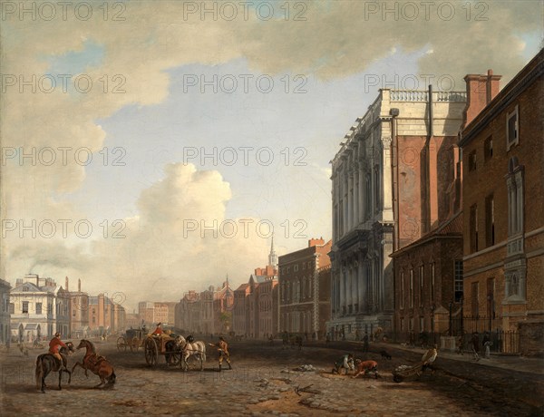 Whitehall, Looking Northeast London Signed, lower right: "W. Marlow", William Marlow, 1740-1813, British