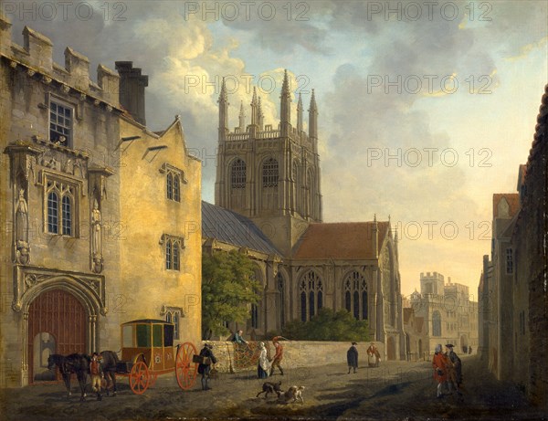 Merton College, Oxford Signed and dated in brown paint, lower left: "MRooker | pinx | [...]", Michael "Angelo" Rooker, 1746-1801, British