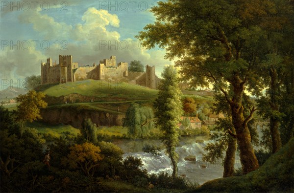 Ludlow Castle with Dinham Weir, from the South-West, Samuel Scott, ca. 1702-1772, British