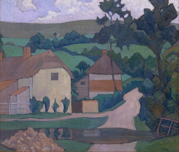 The Ford Signed in blue paint, lower right: "Bevan", Robert Polhill Bevan, 1865-1925, British
