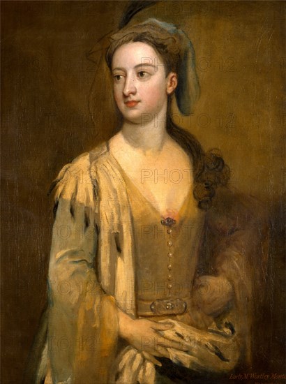 A Woman Called Lady Mary Wortley Montagu Inscribed in red ocher paint, lower right: "Lady M. Wortley Montagu. | Vanderbank.", Sir Godfrey Kneller, 1646-1723, German