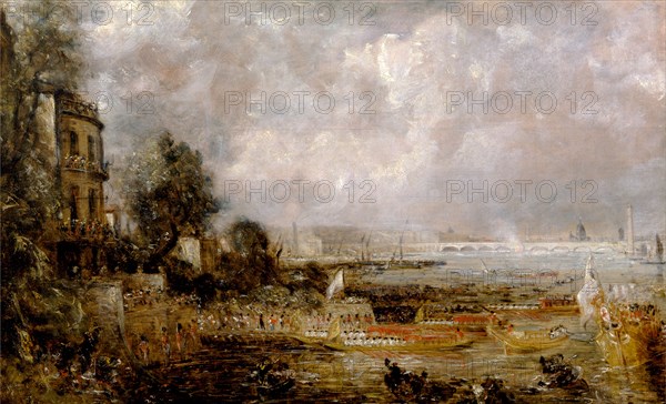 London, The Opening of Waterloo Bridge Waterloo Bridge From Whitehall Stairs, John Constable, 1776-1837, British