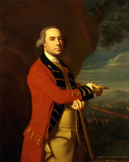 General Thomas Gage Inscribed in yellow paint, lower right: "GENERAL THE HONBLE THOS GAGE | OBI" Dated in yellow paint, lower right: "1788", John Singleton Copley, 1738-1815, American