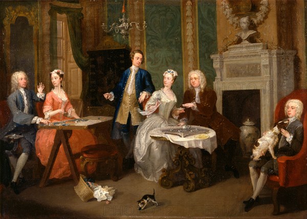 Portrait of a Family A Family Party, William Hogarth, 1697-1764, British