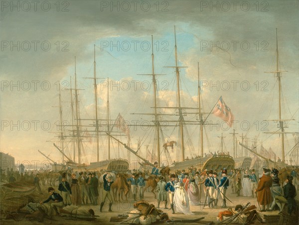 Hussars Embarking at Deptford, Kent Signed and dated in black paint, lower right: "W. Anderson | 1793.", William Anderson, 1757-1837, British