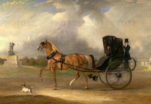 William Massey-Stanley driving his Cabriolet in Hyde Park Signed and dated, lower right: "J. Ferneley | Melten Mewbruy 1833", John Ferneley, 1782-1860, British