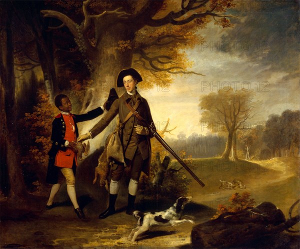 An Unknown Man, perhaps Charles Goring of Wiston (1744-1829), out Shooting with his Servant The Third Duke of Richmond out Shooting with his Servant, unknown artist, 18th century, British