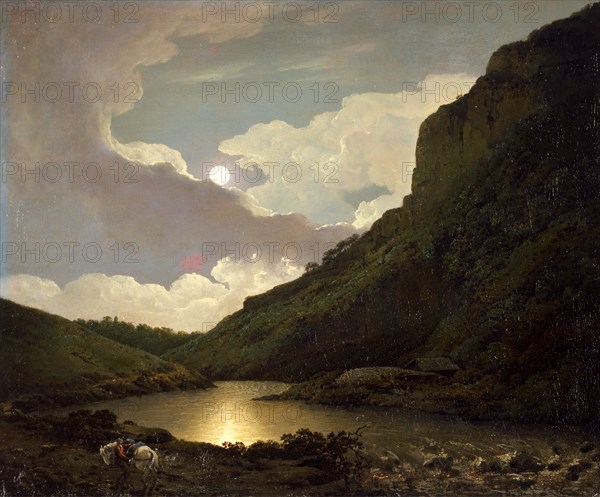 Matlock Tor by Moonlight, Joseph Wright of Derby, 1734-1797, British