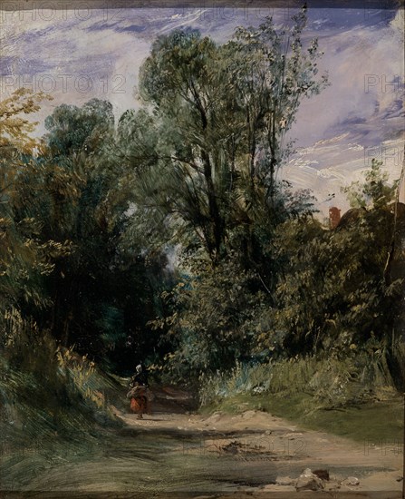 A Wooded Lane, Richard Parkes Bonington, 1802-1828, British